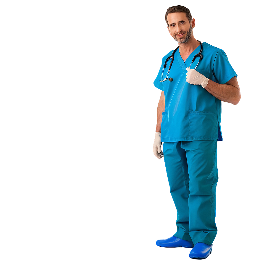 Male Nurse In Scrubs Png Qmk91