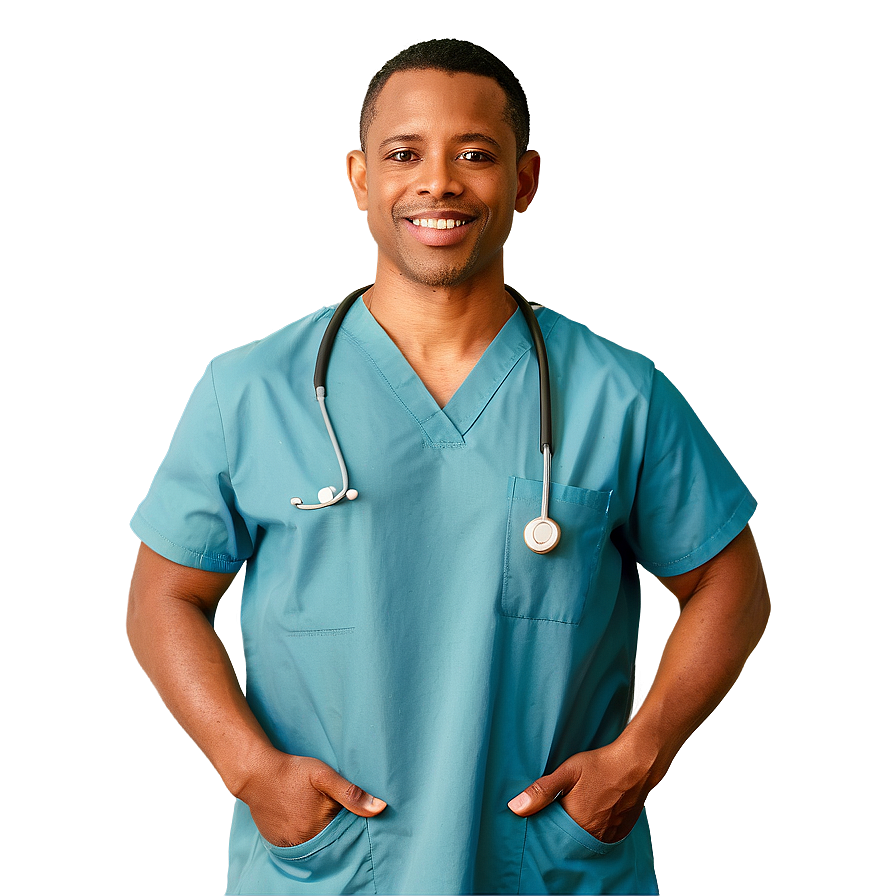 Male Nurse In Scrubs Png Wge93