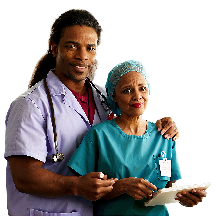 Male Nurse With Patient Png 48