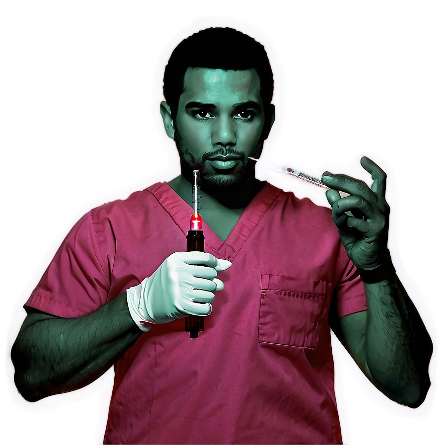 Male Nurse With Syringe Png Fhn77