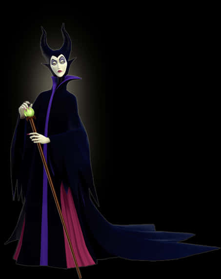 Maleficentwith Staffand Apple