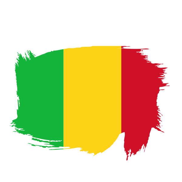 Mali Flag Brush Stroke