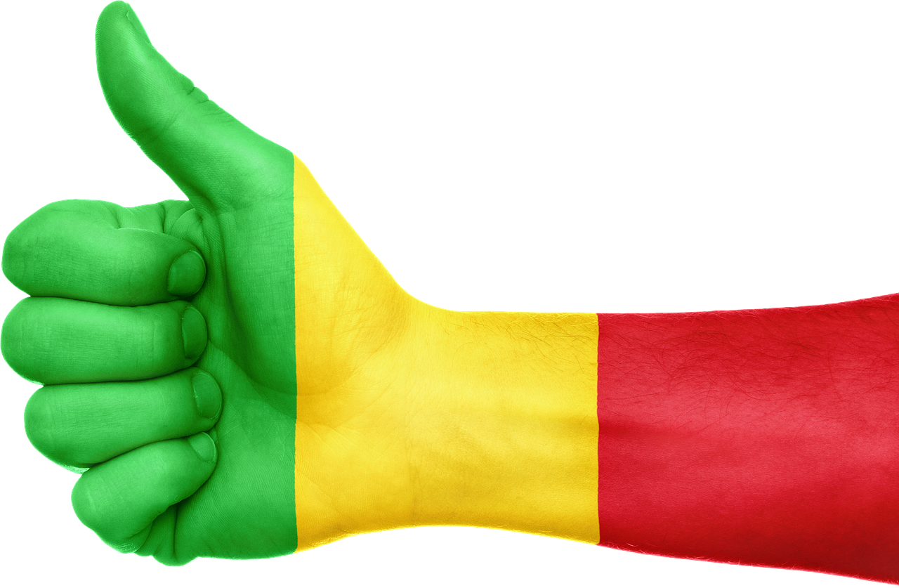 Mali Flag Thumbs Up Gesture