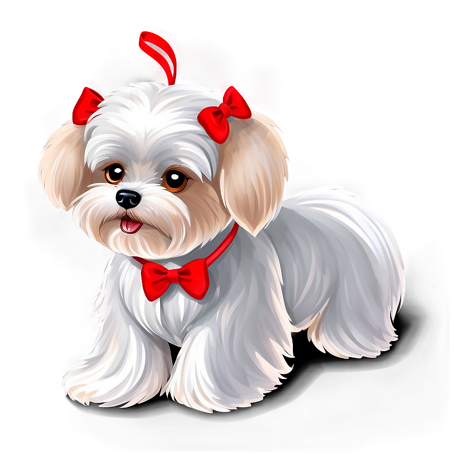 Maltese With Bow Png 51