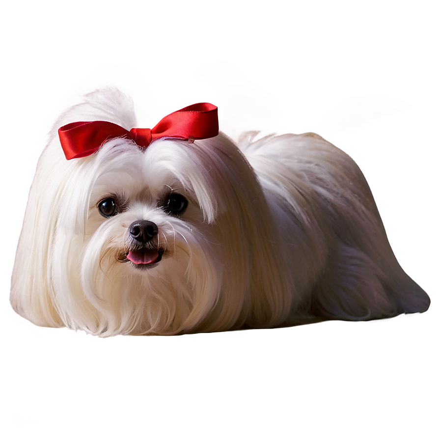 Maltese With Bow Png Ror78