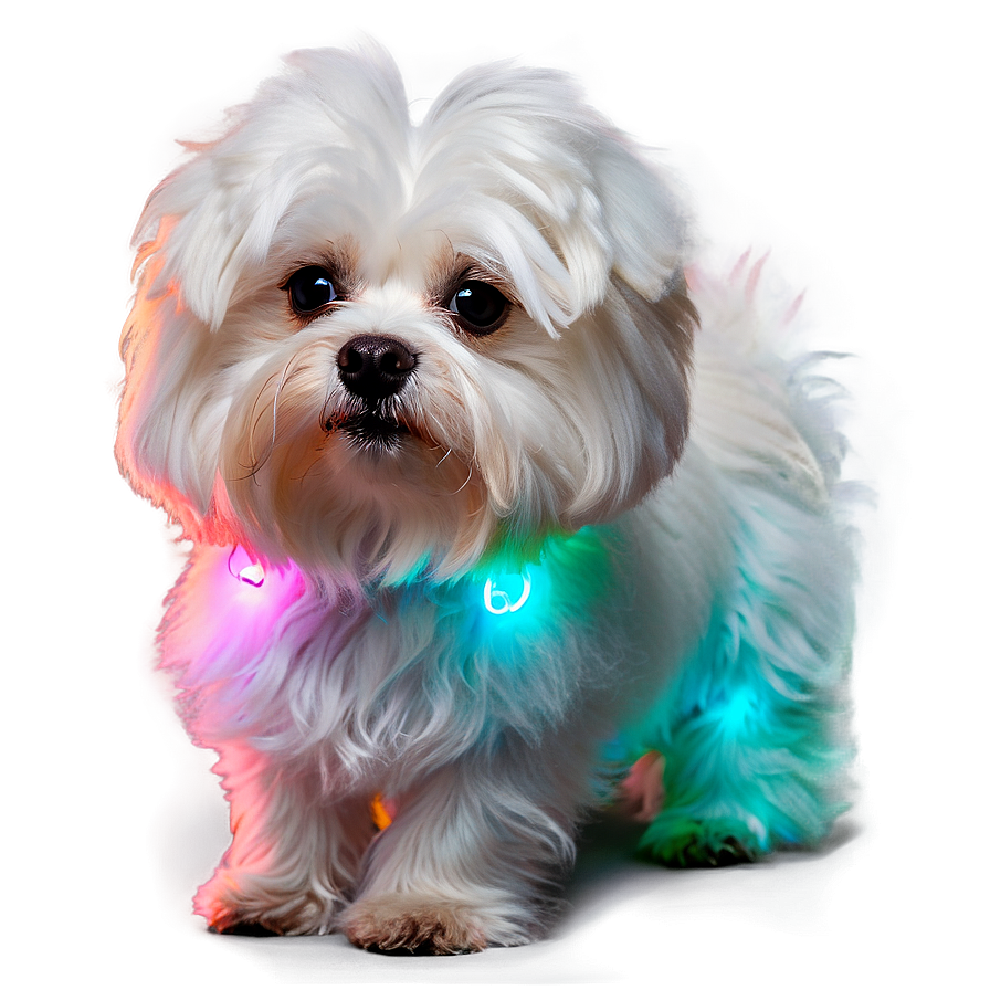 Maltese With Glowing Fur Png 06282024