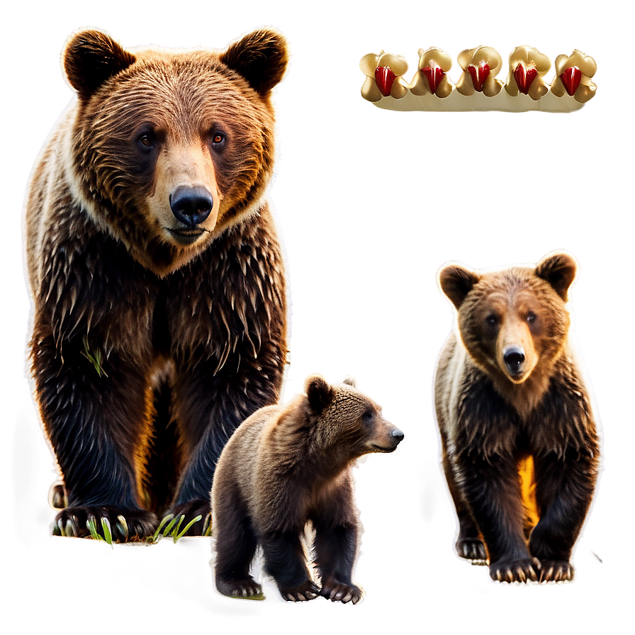 Mama Bear And Cubs Clipart Png 51