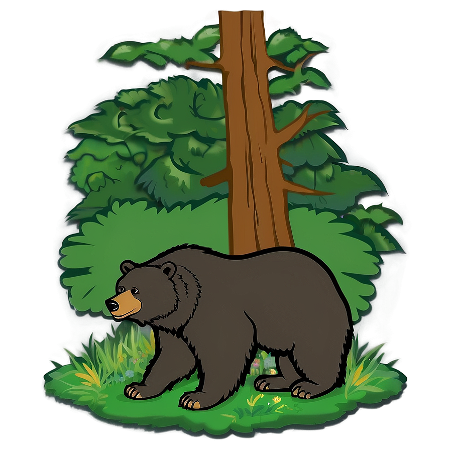 Mama Bear In Nature Scene Png Tid68