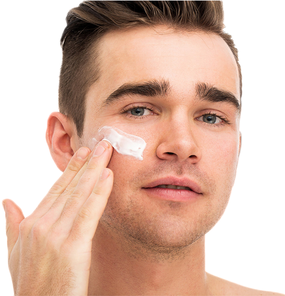 Man Applying Facial Cream