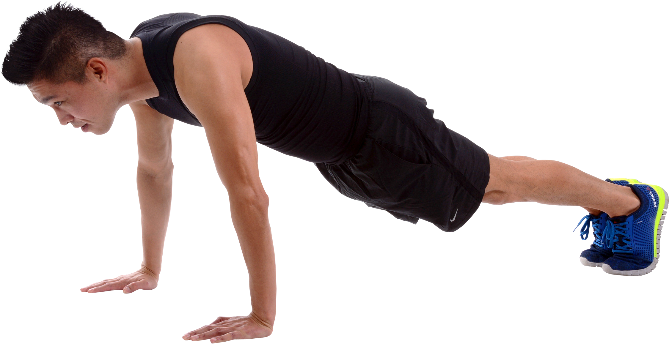 Man Performing Push Up Exercise