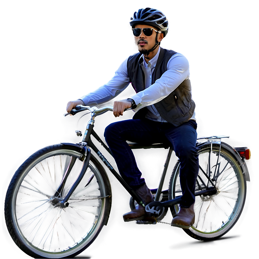 Man Riding Bicycle Png Vig