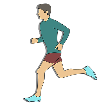 Man Running Cartoon Illustration