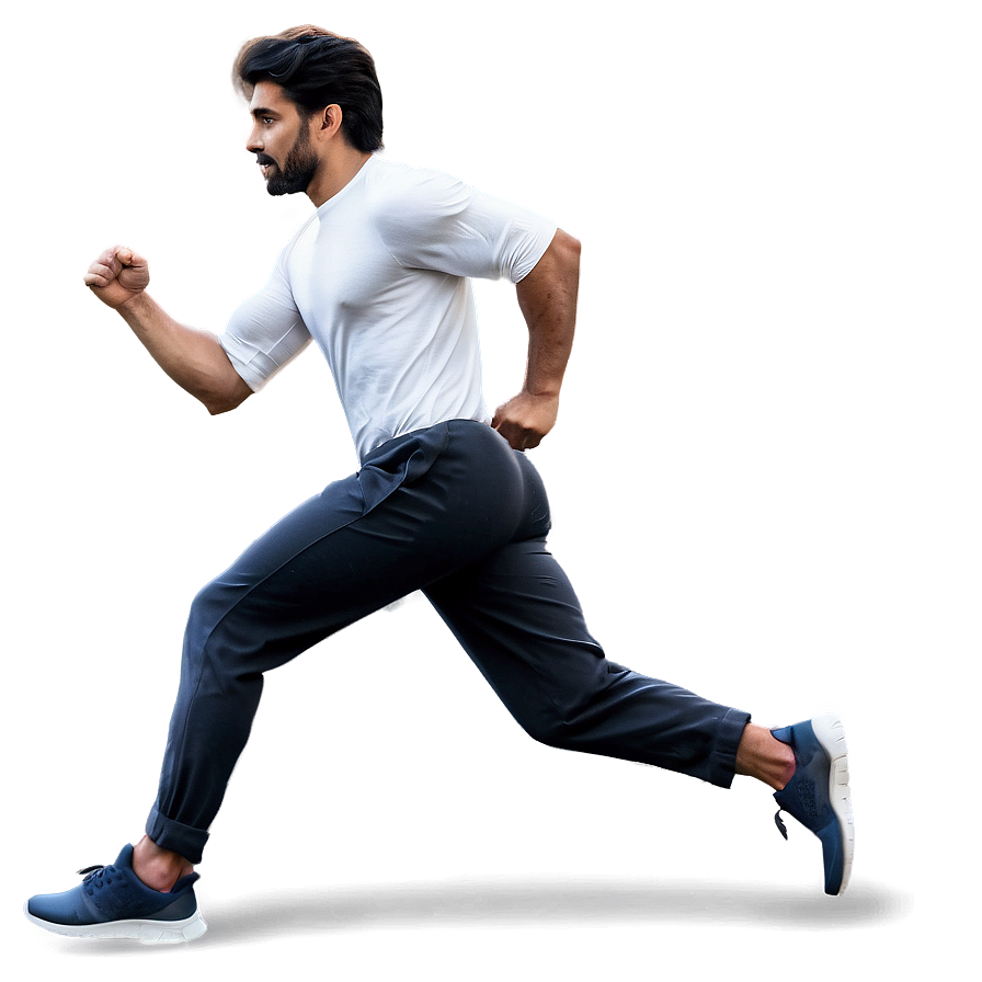 Man Running Side View Png 87