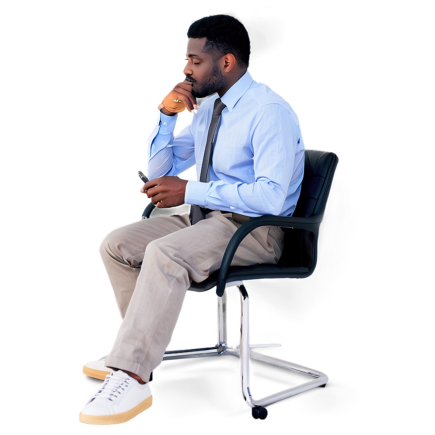 Man Sitting In Office Png Vkl3