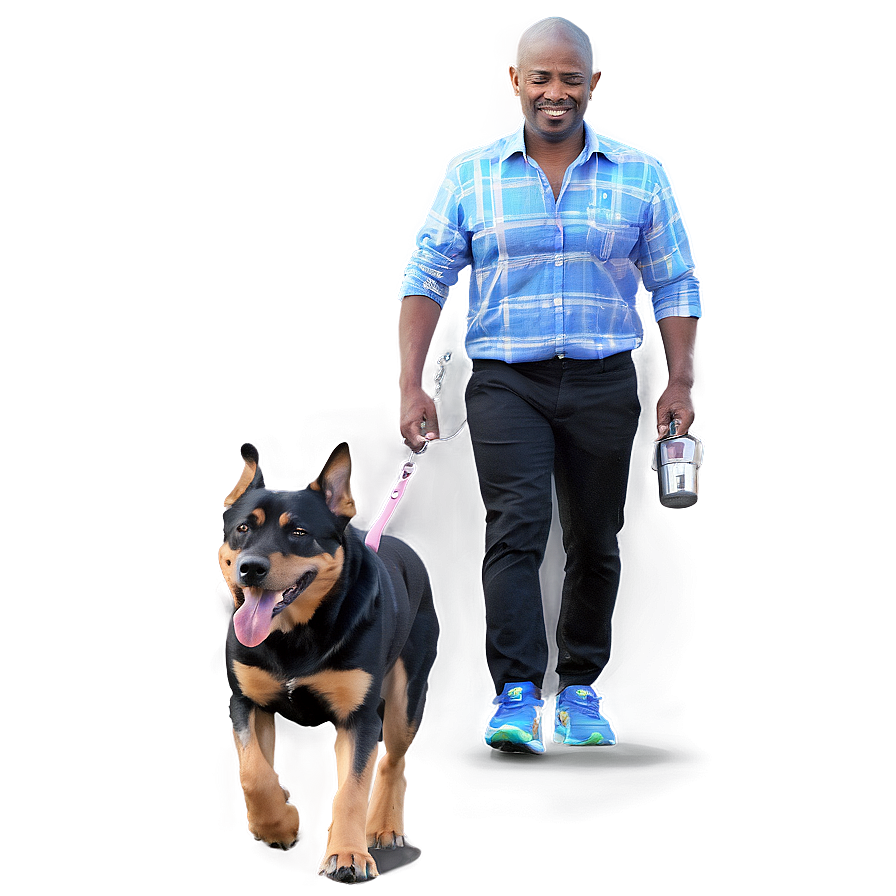 Man Walking Dog Png Ake