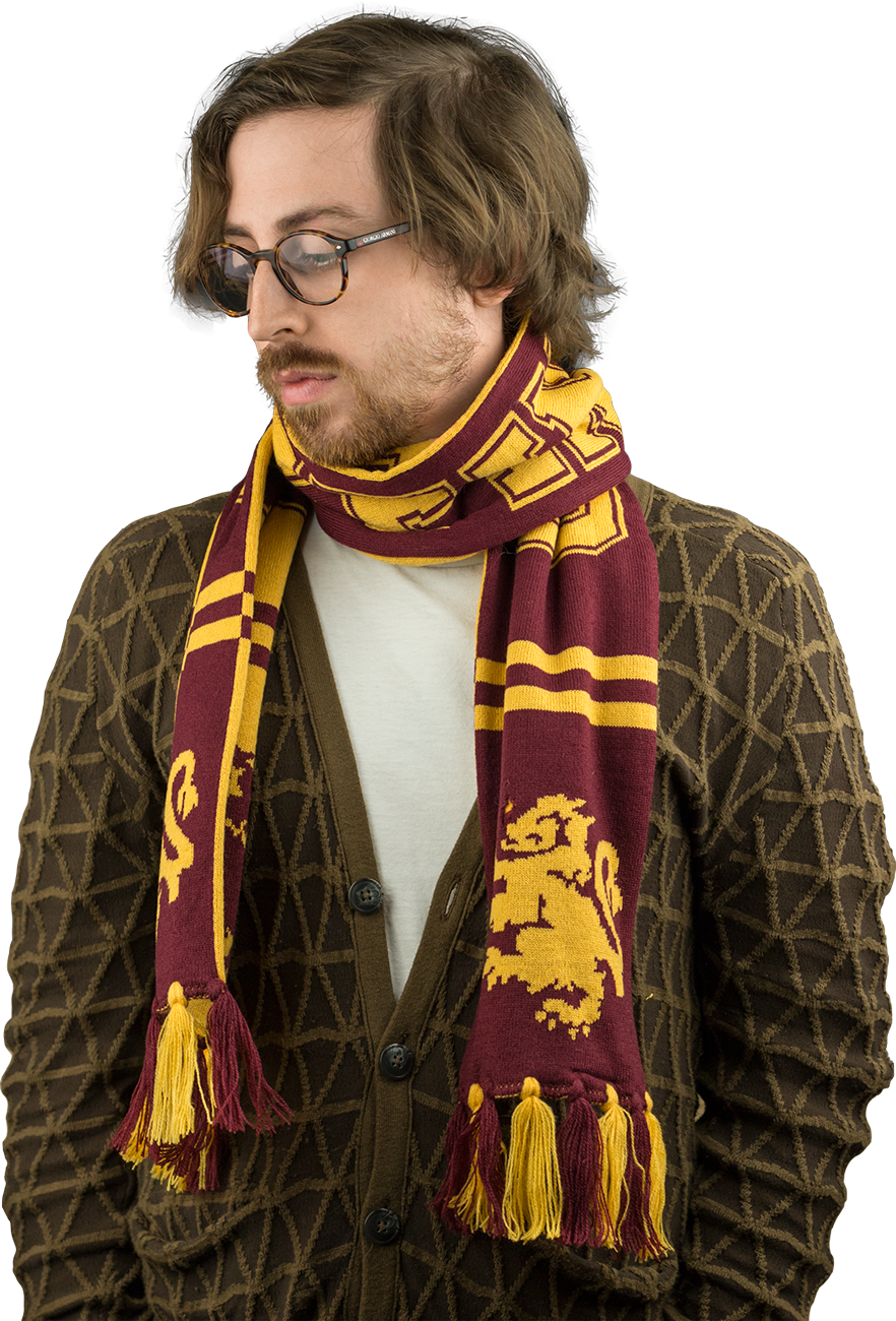 Man Wearing House Scarf