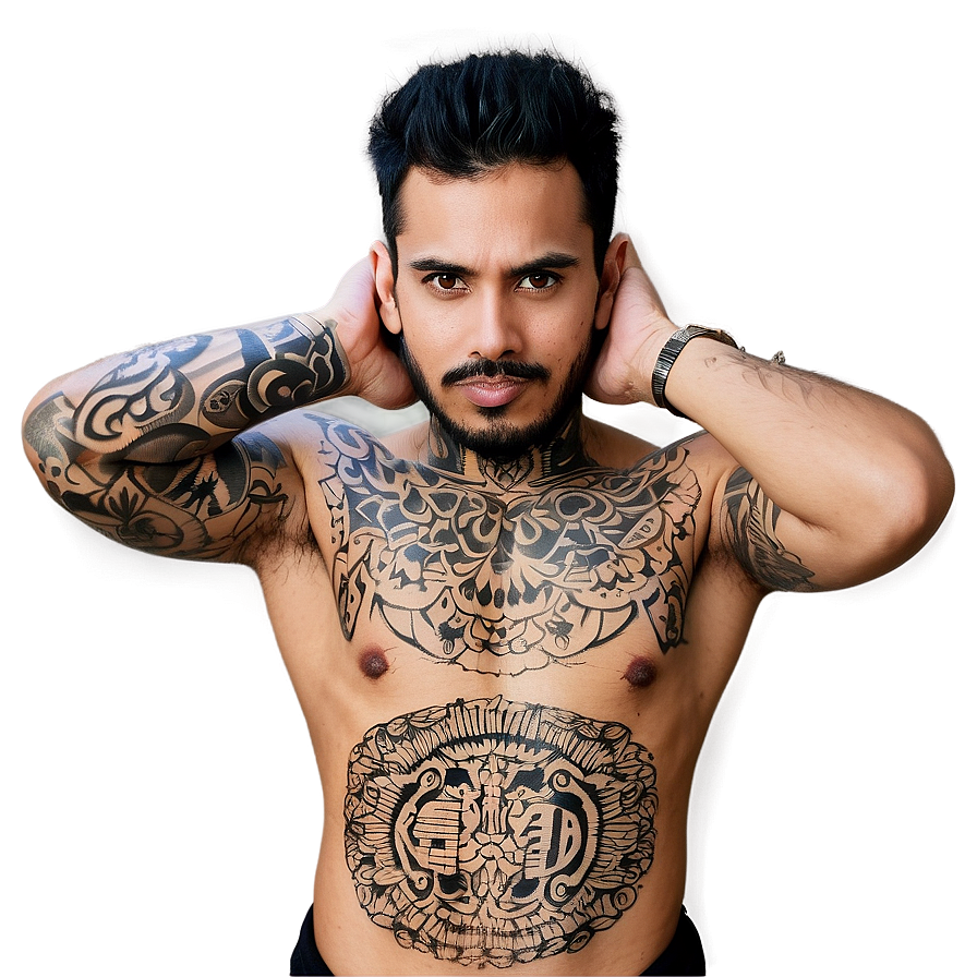 Man With Tattoos Png Rtc39