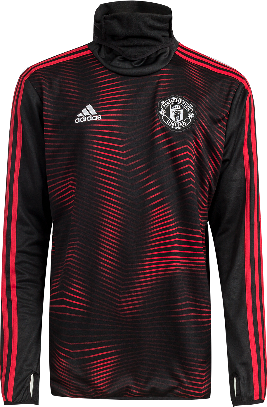 Manchester United Adidas Training Top Black Red