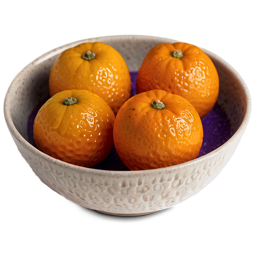 Mandarin In Bowl Png 14