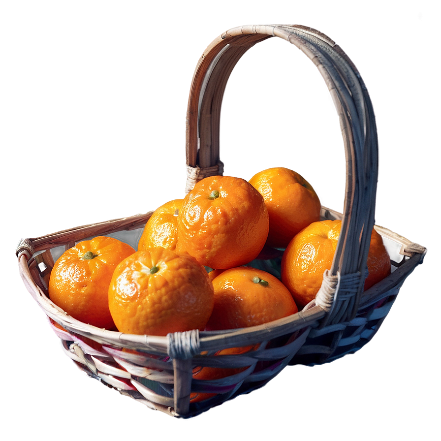 Mandarin In Market Basket Png 61