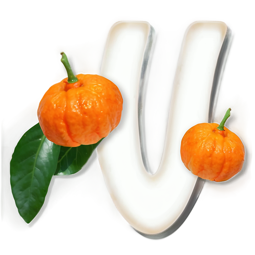 Mandarin With Leaf Png 06242024