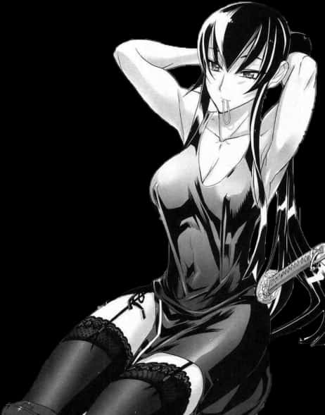 Manga_ Femme_ Fatale_ Black_and_ White