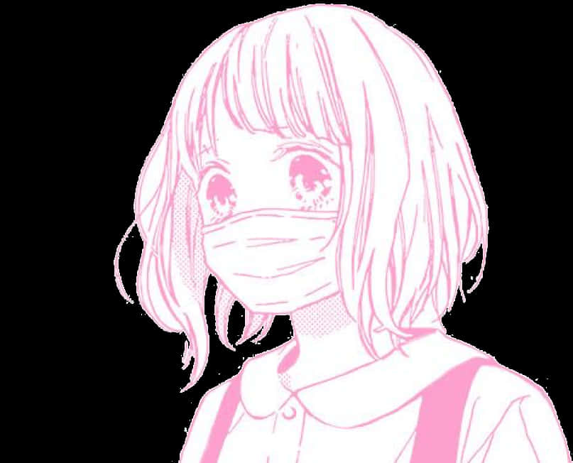 Manga Girl Wearing Mask