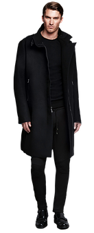 Manin Black Coatand Trousers