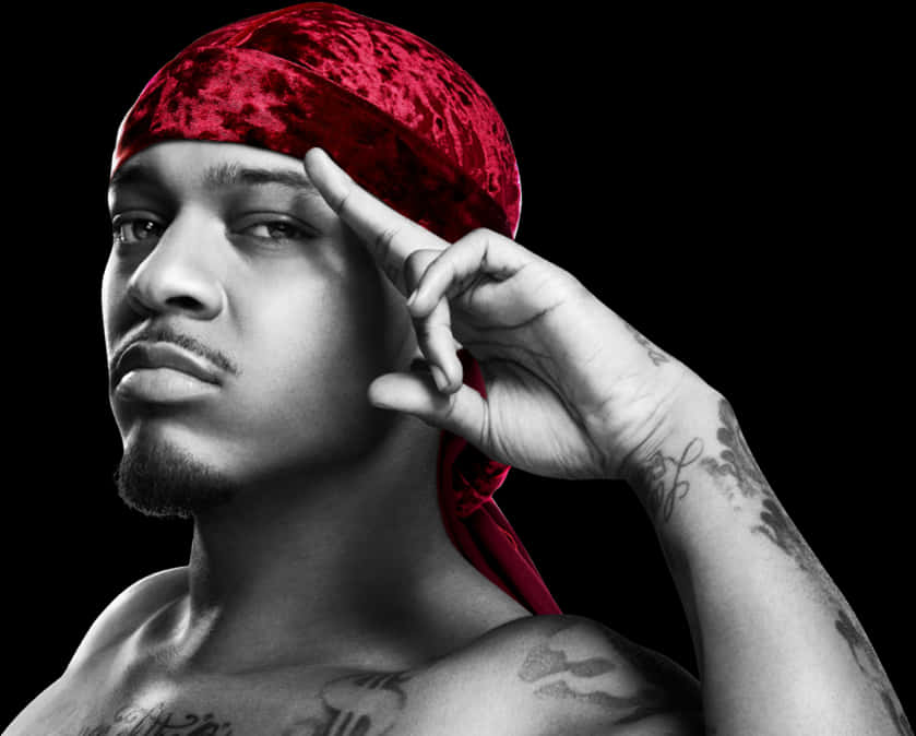 Manin Red Durag Portrait