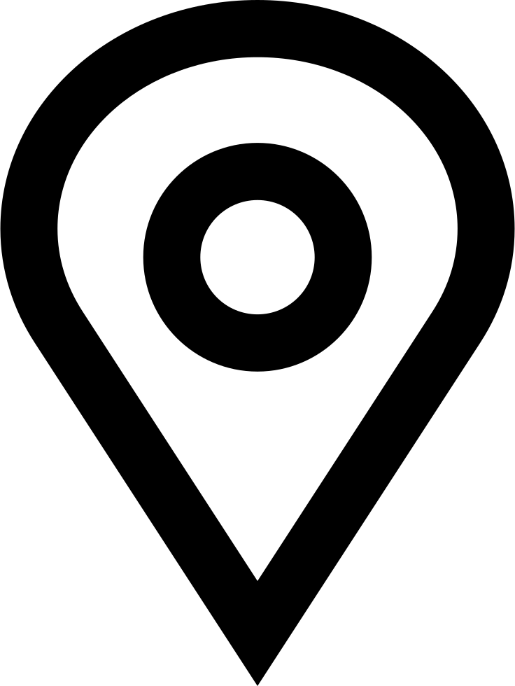 Map Pin Icon Blackand White