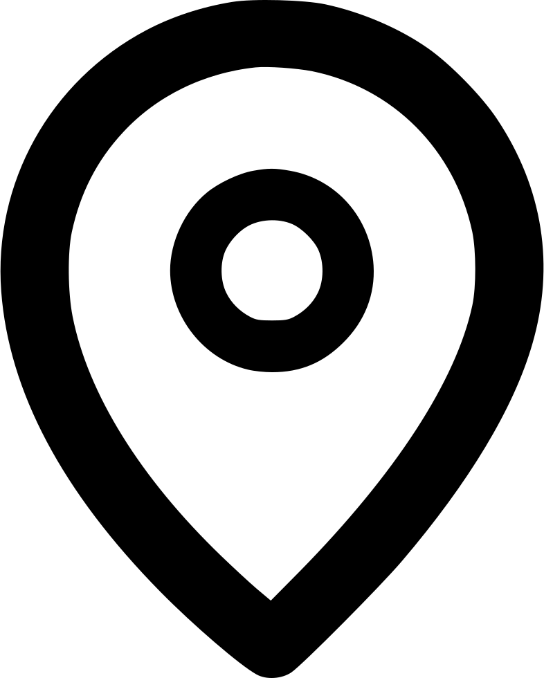 Map Pin Icon Blackand White