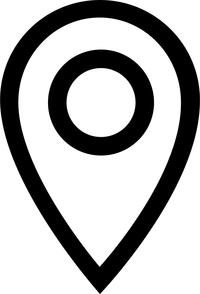 Map Pin Icon Blackand White