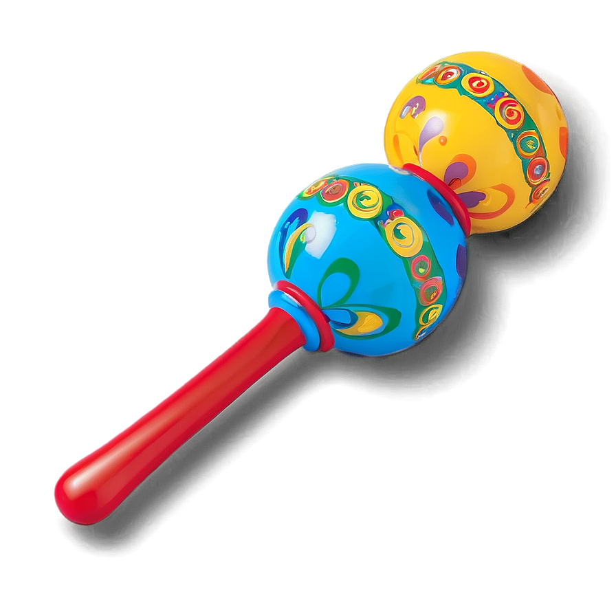 Maraca In Bold Colors Png Ply