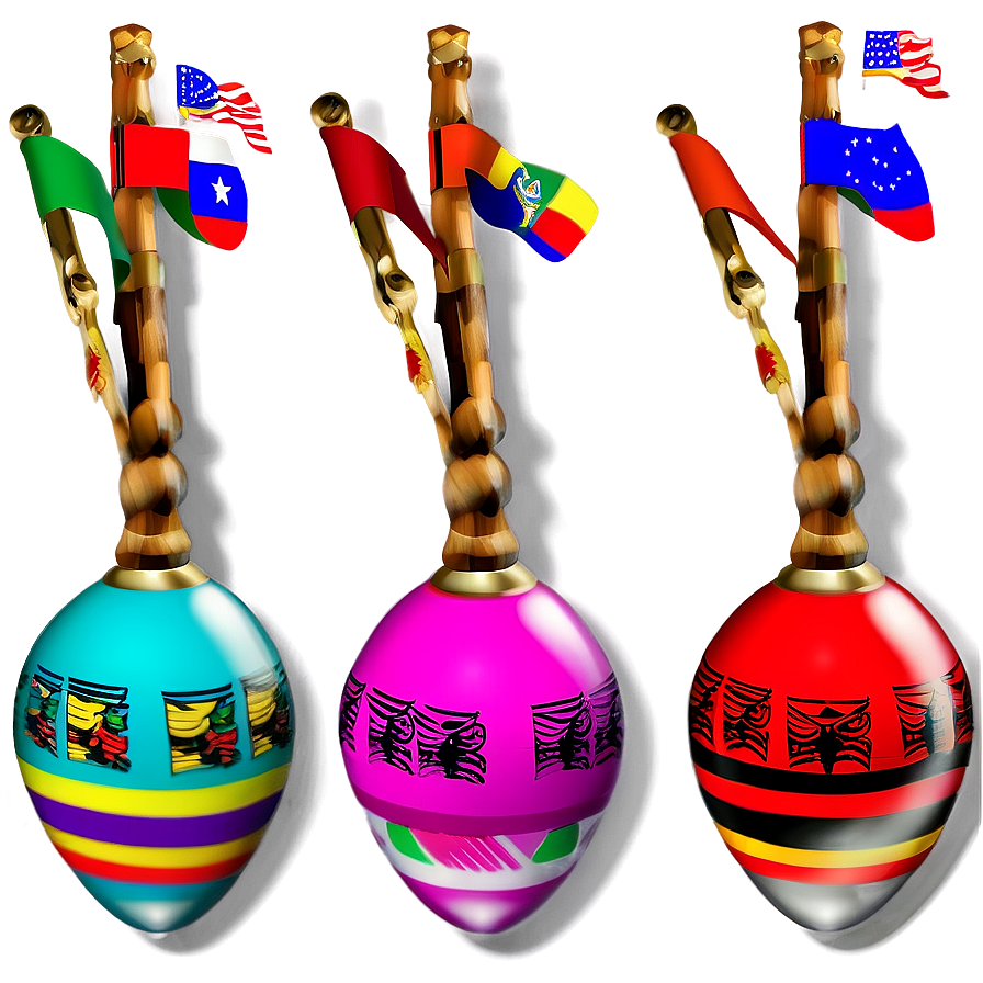 Maraca With Flags Png 50