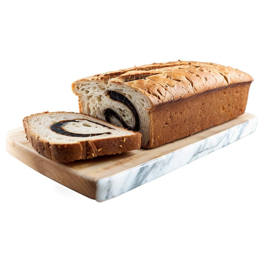 Marble Rye Bread Slice Png 06132024