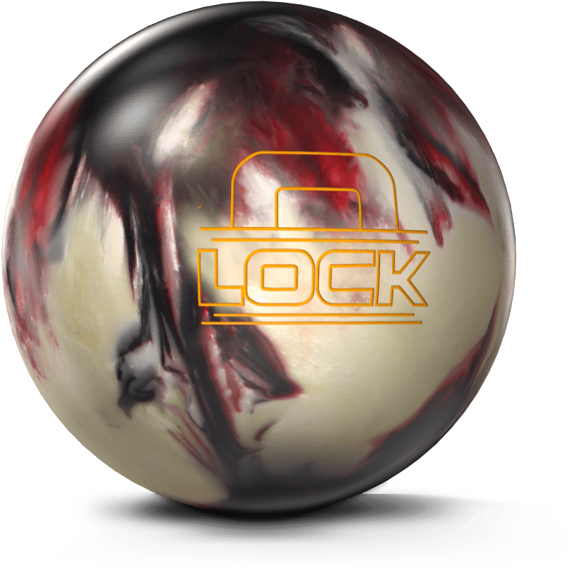 Marbled Red Bowling Ballwith Logo