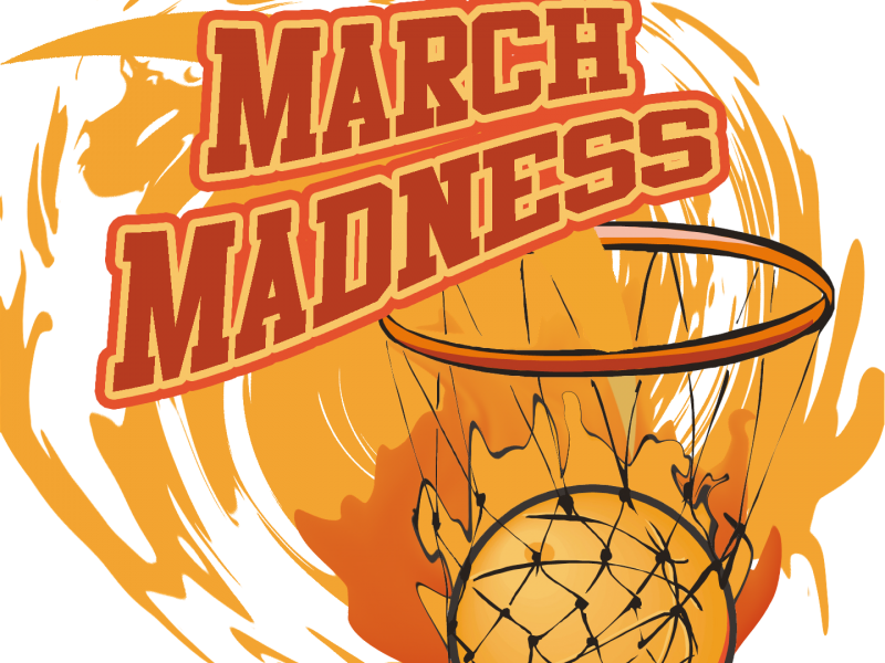 March Madness Basketball Flame