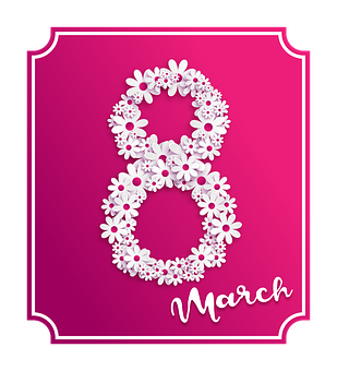 March Womens Day Floral Graphic