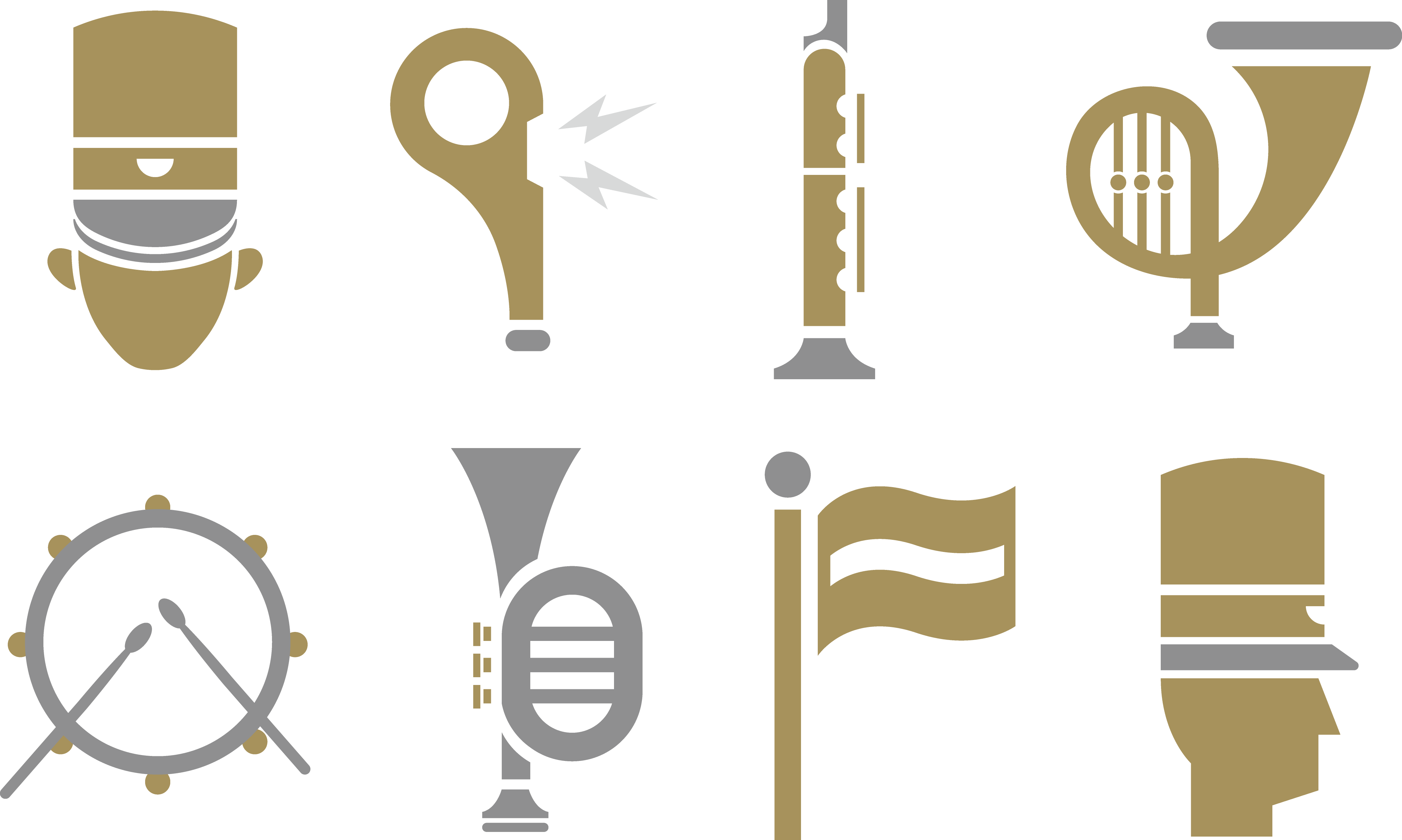 Marching Band Instruments Vector