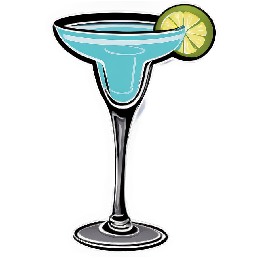 Margarita Glass Outline Png Qnx