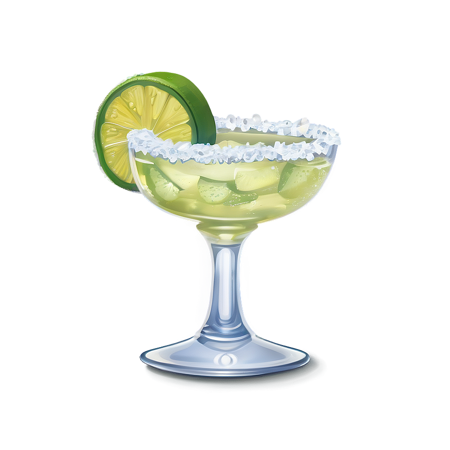 Margarita Glass With Ice Png Kwn55