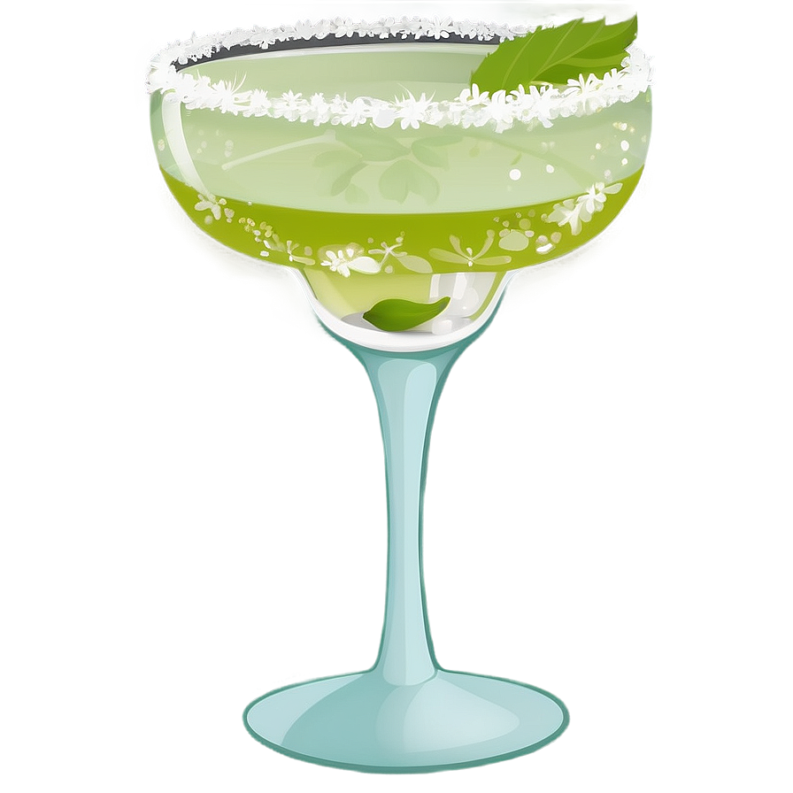 Margarita Glass With Mint Png 06292024