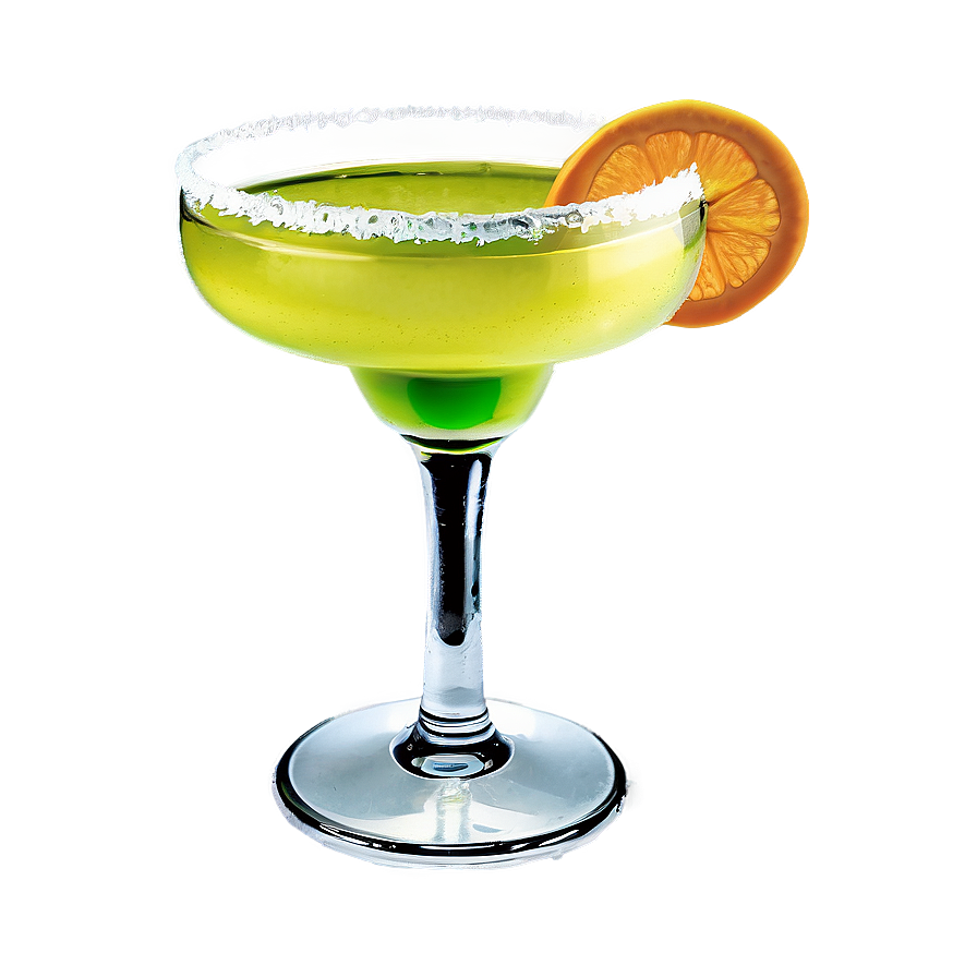 Margarita Glass With Orange Slice Png 06292024