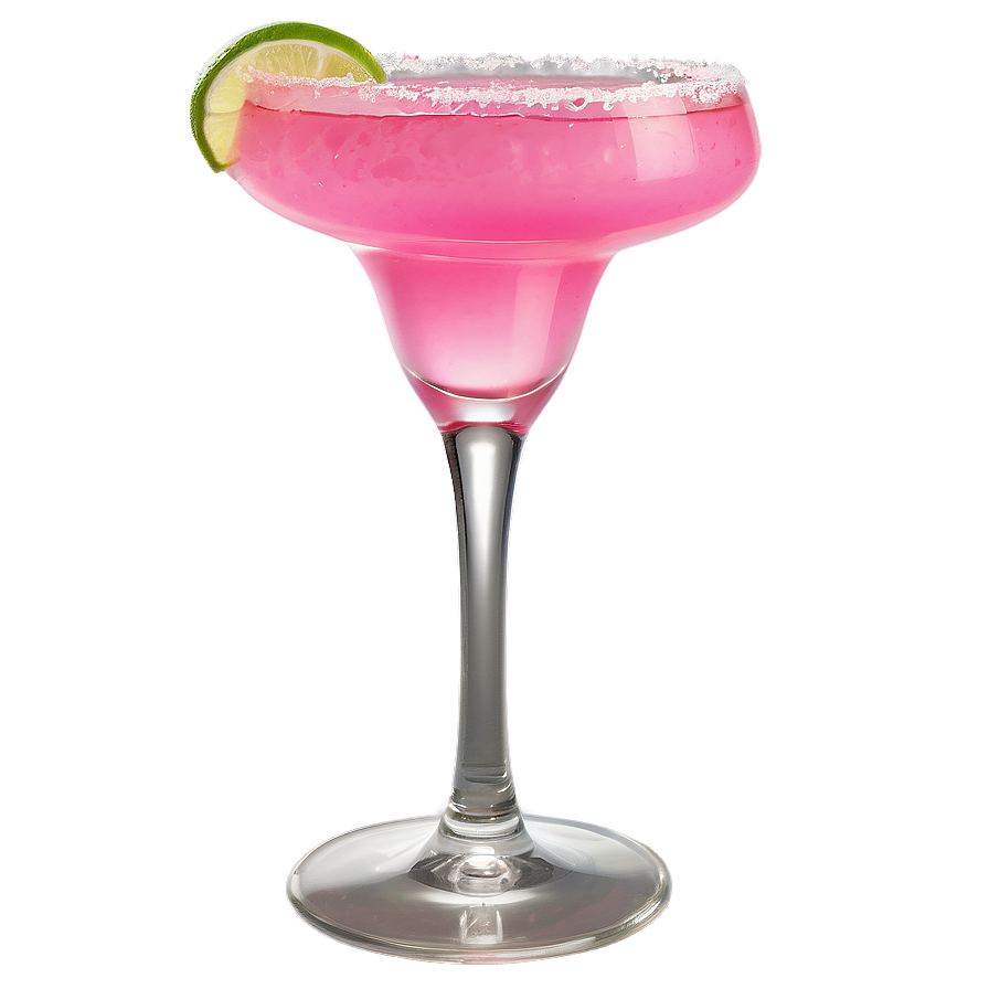 Margarita Glass With Pink Drink Png Irn55