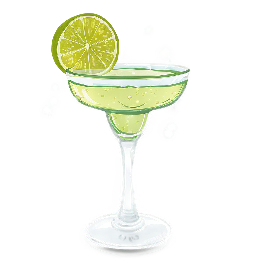 Margarita Glass With Tequila Png Ctk