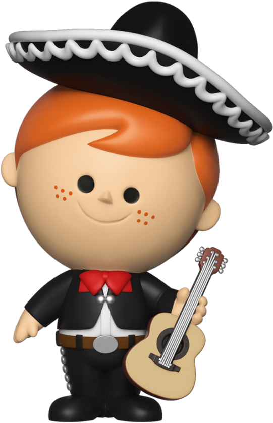 Mariachi Animated Character With Guitar.png