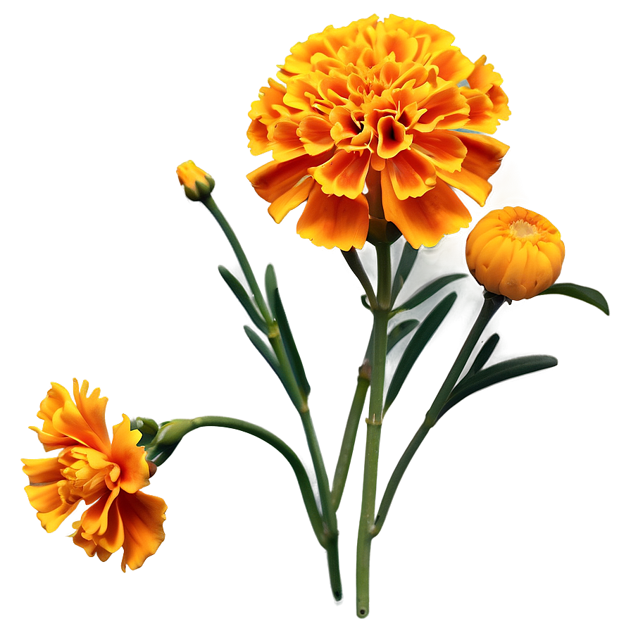 Marigold Flowers Png Mdm37