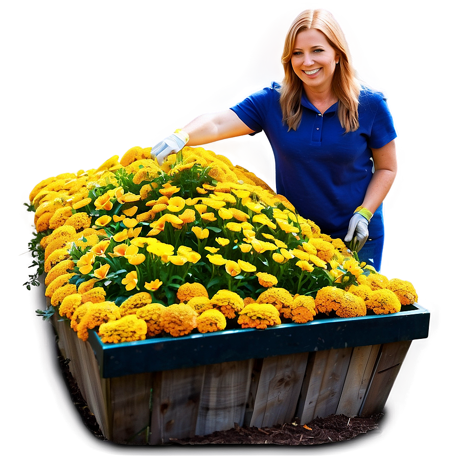 Marigold Garden Bed Png Xtp