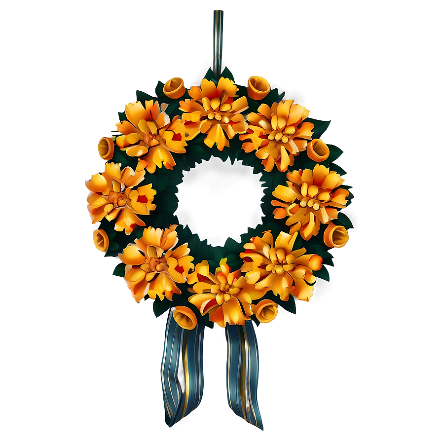 Marigold Wreath Png Vta47