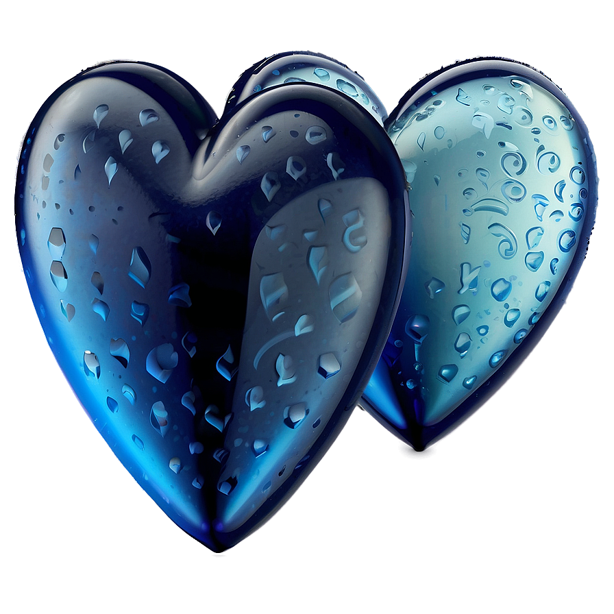 Marine Blue Heart Emoji Png 06272024